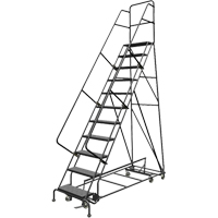 All Directional Rolling Ladder, 11 Steps, 24" Step Width, 110" Platform Height, Steel Canadian Safety Group Inc.