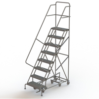 All Directional Rolling Ladder, 8 Steps, 24" Step Width, 80" Platform Height, Steel Canadian Safety Group Inc.