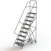 All Directional Rolling Ladder, 9 Steps, 24" Step Width, 90" Platform Height, Steel Canadian Safety Group Inc.