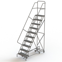 All Directional Rolling Ladder, 10 Steps, 24" Step Width, 100" Platform Height, Steel Canadian Safety Group Inc.