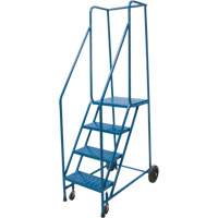 Rolling Step Ladder, 4 Steps, 18" Step Width, 37" Platform Height, Steel Canadian Safety Group Inc.