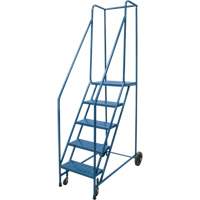 Rolling Step Ladder, 5 Steps, 18" Step Width, 46" Platform Height, Steel Canadian Safety Group Inc.