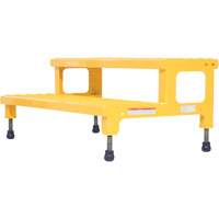 Adjustable Step-Mate Stand, 2 Step(s), 36-3/16" W x 22-7/8" L x 15-1/4" H, 500 lbs. Capacity Canadian Safety Group Inc.