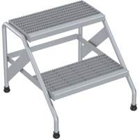 Aluminum Step Stand, 2 Step(s), 22-13/16" W x 24-9/16" L x 20" H, 500 lbs. Capacity Canadian Safety Group Inc.