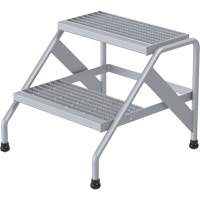 Aluminum Step Stand, 2 Step(s), 22-13/16" W x 24-9/16" L x 20" H, 500 lbs. Capacity Canadian Safety Group Inc.