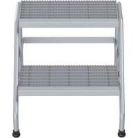Aluminum Step Stand, 2 Step(s), 22-13/16" W x 24-9/16" L x 20" H, 500 lbs. Capacity Canadian Safety Group Inc.
