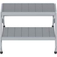 Aluminum Step Stand, 2 Step(s), 32-13/16" W x 24-9/16" L x 20" H, 500 lbs. Capacity Canadian Safety Group Inc.
