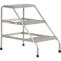 Aluminum Step Stand, 3 Step(s), 22-13/16" W x 34-9/16" L x 30" H, 500 lbs. Capacity Canadian Safety Group Inc.