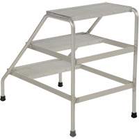Aluminum Step Stand, 3 Step(s), 22-13/16" W x 34-9/16" L x 30" H, 500 lbs. Capacity Canadian Safety Group Inc.