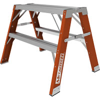 Escabeau chevalet &eacute;tabli Buildman, 2' ha x 33,5" la x 25,75" pr, Capacit&eacute; de 300 lb, Fibre de verre Canadian Safety Group Inc.