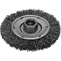 Disque m&eacute;tallique &agrave; fils torsad&eacute;s, Dia. 4", Fils 0,02", Arbre 5/8"-11, Acier inoxydable Canadian Safety Group Inc.
