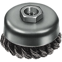 Brosse boisseau &agrave; fil nou&eacute;, 3" dia. x 5/8"-11 arbre Canadian Safety Group Inc.