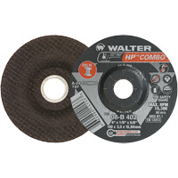 Meule combin&eacute;e HP Combo &agrave; moyeu d&eacute;port&eacute;, 4" x 1/8", Arbre de 5/8", Type 27 Canadian Safety Group Inc.