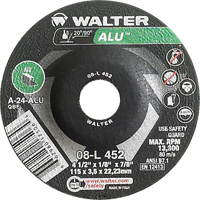 Meules &agrave; moyeu d&eacute;port&eacute; - Aluminium type 27, 4-1/2" x 1/8", Arbre de 7/8", Type 27 Canadian Safety Group Inc.