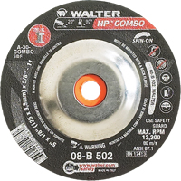 HP Combo Spin-On Combination Wheel, 5" x 1/8", 5/8"-11 Arbor, Type 27S Canadian Safety Group Inc.