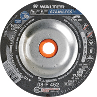 Meules &agrave; moyeu d&eacute;port&eacute; - Acier inoxydable type 27, 4-1/2" x 1/8", Arbre de 5/8"-11, Type 27S Canadian Safety Group Inc.