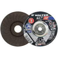 Disque de meulage et de tronçonnage Zip, 4" x 1/32", Arbre de 3/8", Type 27, Grain de 60, Oxyde d'aluminium Canadian Safety Group Inc.