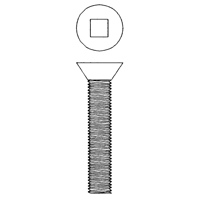Flat Head Machine Screws, #6-32 x 1/2" L, Zinc Plated Canadian Safety Group Inc.