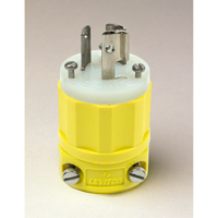 Prise mise &agrave; la terre verrouillable &agrave; deux bornes et trois fils, Nylon, 15 A, 250 V, L6-15P Canadian Safety Group Inc.