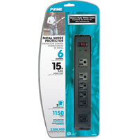 Protecteurs de surtension, 6 Prises, 1150 J, 1875 W, Cordon 15' Canadian Safety Group Inc.