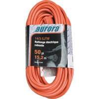 Cordon rallonge en vinyle, Ext&eacute;rieur, SJTW, AWG 14/3, 15 A, 50' Canadian Safety Group Inc.