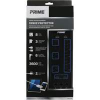 Limiteurs de surtension avec chargeur USB, 8 Prises, 3600 J, 1875 W, Cordon 6' Canadian Safety Group Inc.