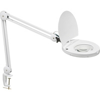 Lampe loupe DEL avec support en A, Dioptrie 3, Ampoule DEL, Bras de 47", Pinces serre-joints, Blanc Canadian Safety Group Inc.