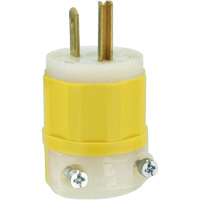 Prise &agrave; lame droite de calibre industriel, Nylon modifi&eacute; antichoc, 15 A, 125 V Canadian Safety Group Inc.