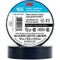 Ruban isolant en vinyle &agrave; usage g&eacute;n&eacute;ral Temflex 165, 19 mm (3/4") x 18 m (60'), Noir, 6 mils Canadian Safety Group Inc.