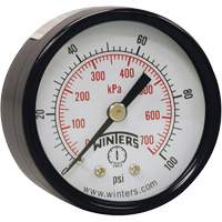 Manom&egrave;tre &eacute;conomique,  2", 0 - 160 psi, Fixation arri&egrave;re, Analogique Canadian Safety Group Inc.