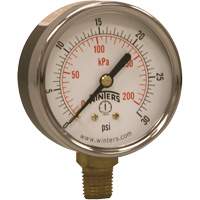 Manom&egrave;tre &eacute;conomique,  2-1/2", 0 - 30 psi, Fixation inf&eacute;rieure, Analogique Canadian Safety Group Inc.