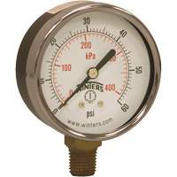 Manom&egrave;tre &eacute;conomique,  2-1/2", 0 - 60 psi, Fixation inf&eacute;rieure, Analogique Canadian Safety Group Inc.