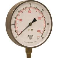 Manom&egrave;tre en acier inoxydable,  2-1/2", 30" Hg Vac, Fixation inf&eacute;rieure, Analogique rempli de liquide Canadian Safety Group Inc.