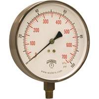Manom&egrave;tre pour entrepreneur,  4-1/2", 0 - 100 psi, Fixation inf&eacute;rieure, Analogique Canadian Safety Group Inc.