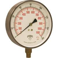 Manom&egrave;tre pour entrepreneur,  4-1/2", 0 - 160 psi, Fixation inf&eacute;rieure, Analogique Canadian Safety Group Inc.
